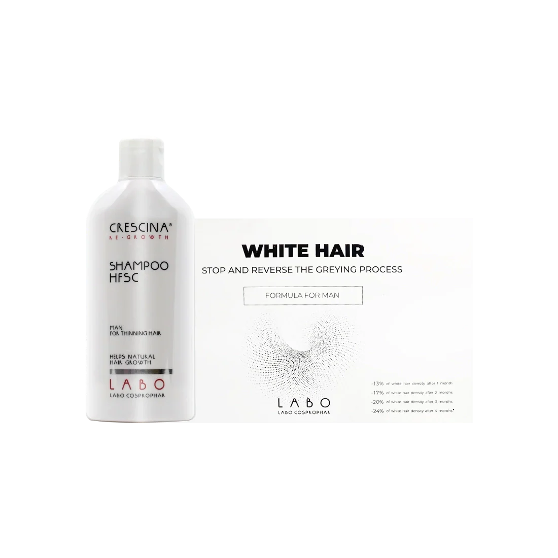 Crescina Men Grey Hair Treatment Set