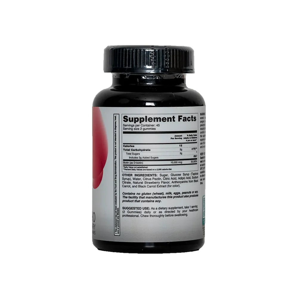 Livs Biotin 10.000 mcg with Strawberry Flavor 90 Gummies