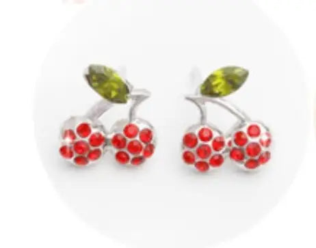 Lustrous 18K Gold Plated Red Cherry 2 (161) 161