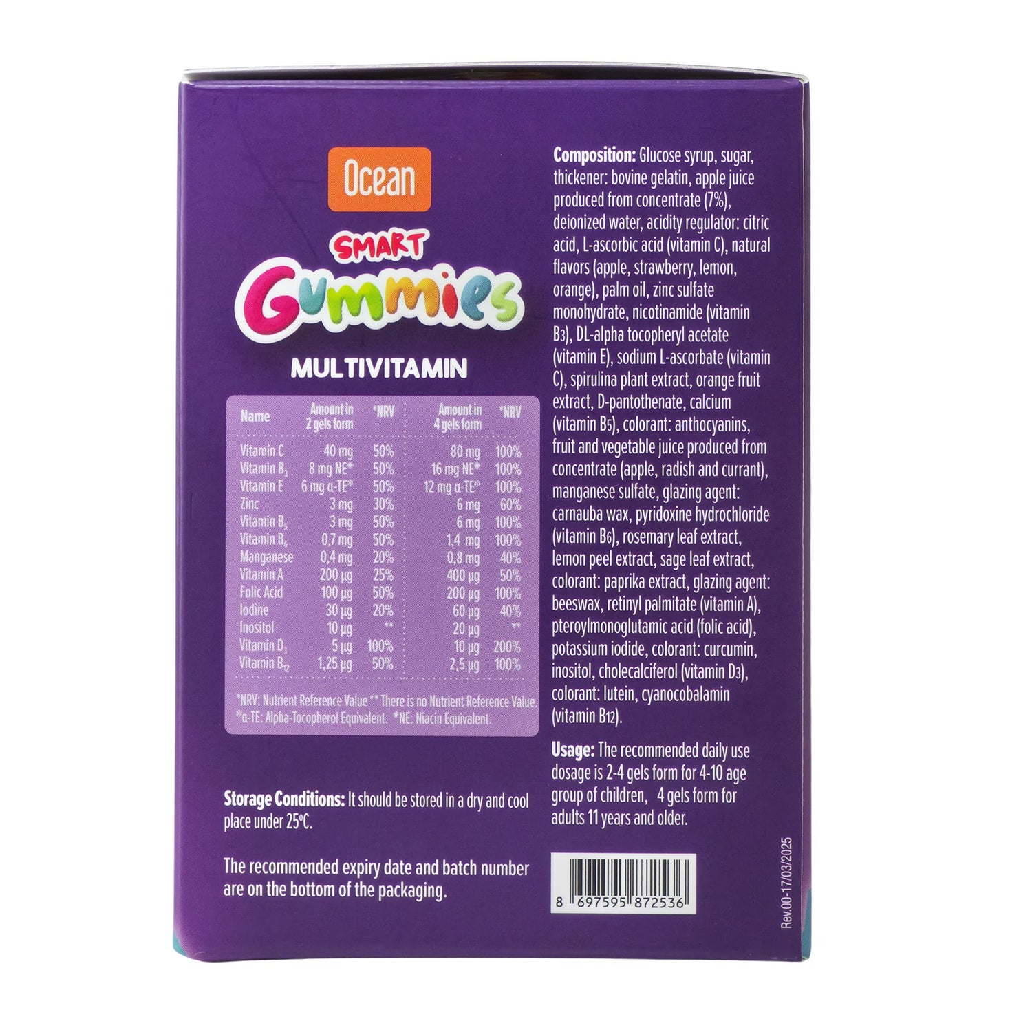 Orzax Ocean Smart Gummies Multivitamin (64 pieces)