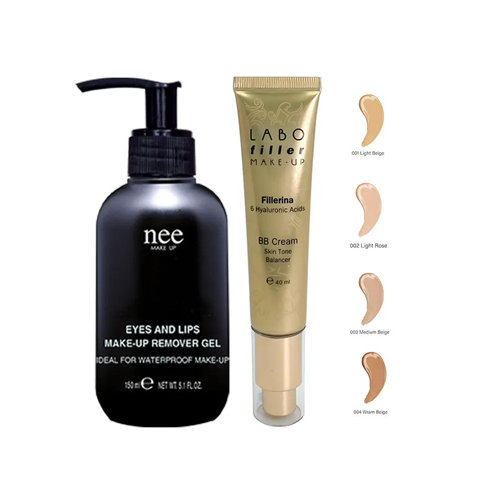 Nee Eyes&Lip Make-Up Remover Gel & Fillerina BB Cream light rose 2