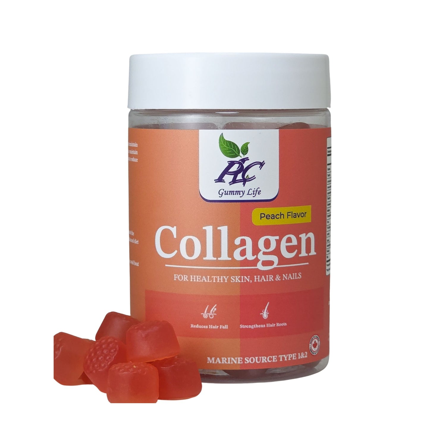 PLC Collagen Gummies for Healthy Skin, Hair & Nails. Pack of 60s