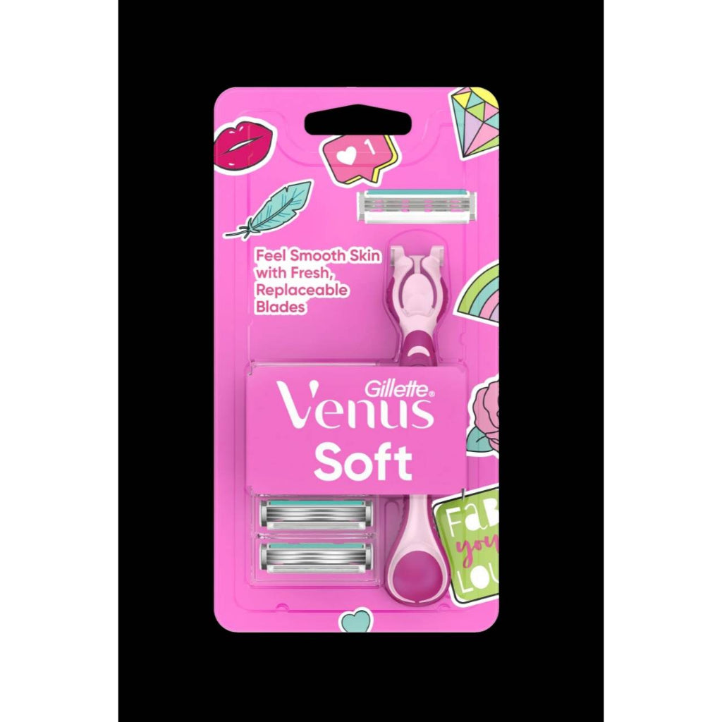 Gillette Venus Soft 1 Razor + 4 Cartridges