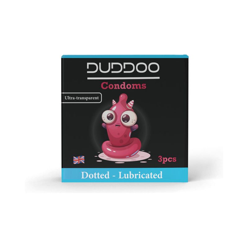 Duddoo Lubricated Dotted Condoms 3 Pcs